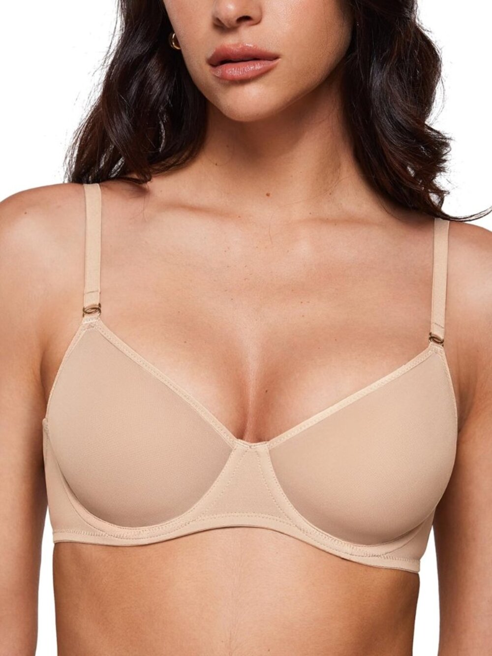 INLYRIC Women's Sheer Balconette Bra
